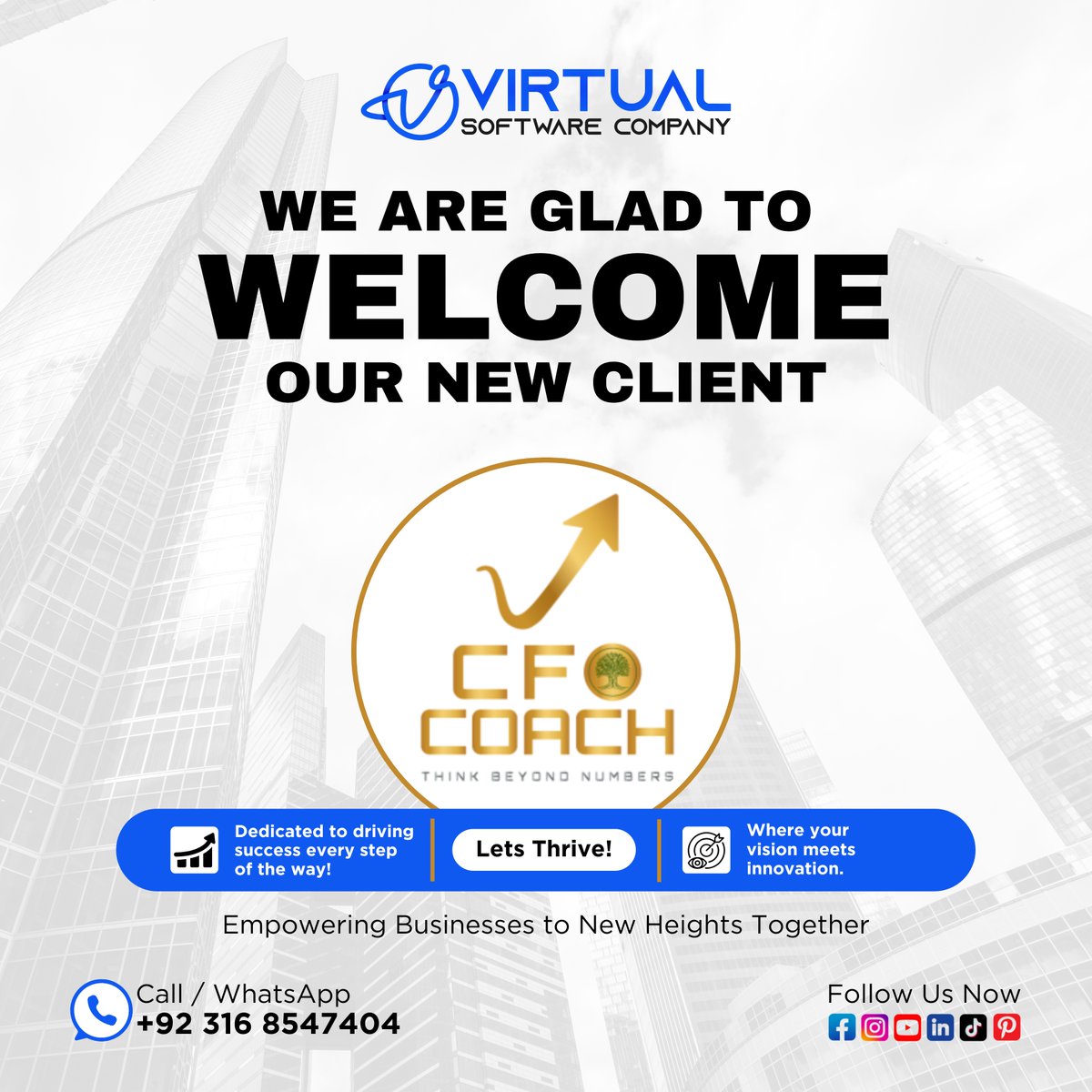 VirtualSoftComp's tweet image. 🚀 Welcome to the CFO Coach! Your journey to smarter financial leadership starts here. Get ready to take control, make strategic decisions, and confidently scale your business! 💡📈

 #ClientOnboarding #CFOCoach #BusinessGrowth #FinancialSuccess #Zambia #Africa