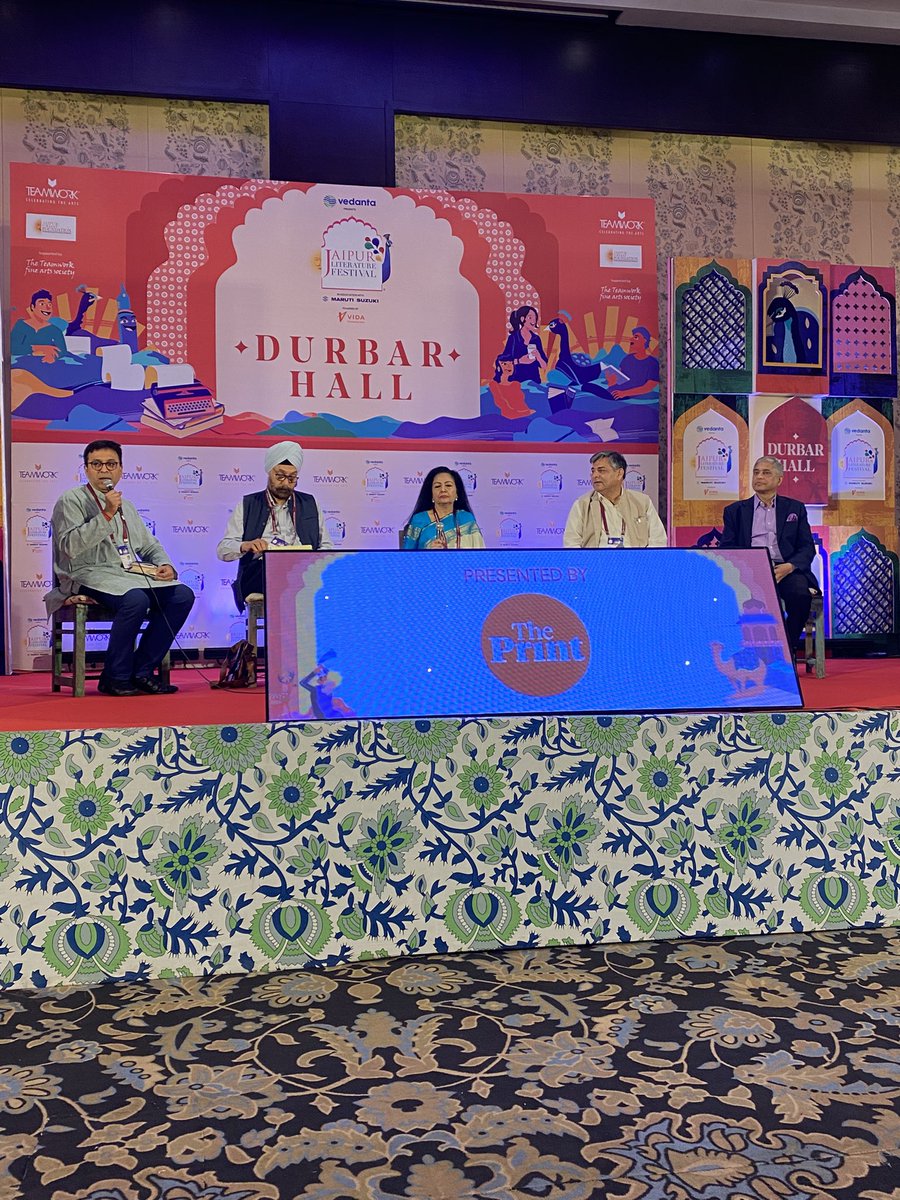 HarperCollinsIN's tweet photo. A distinguished panel comes together at the @JaipurLitFest to discuss the pivotal role of India’s early diplomats in shaping post-independence foreign policy. Kallol Bhattacherjee (@janusmyth) joins former diplomat @NavtejSarna, #VikasSwarup, #TCARaghavan, and #LakshmiPuri to discuss his book #NehrusFirstRecruits, exploring the legacy of Nehruvian diplomacy and its lasting impact on India’s global position today.
#HarperCollinsAtJLF #READWithHarperCollins #JaipurLiteratureFestival #JaipurLiteratureFestival2025 #JaipurLitFest2025