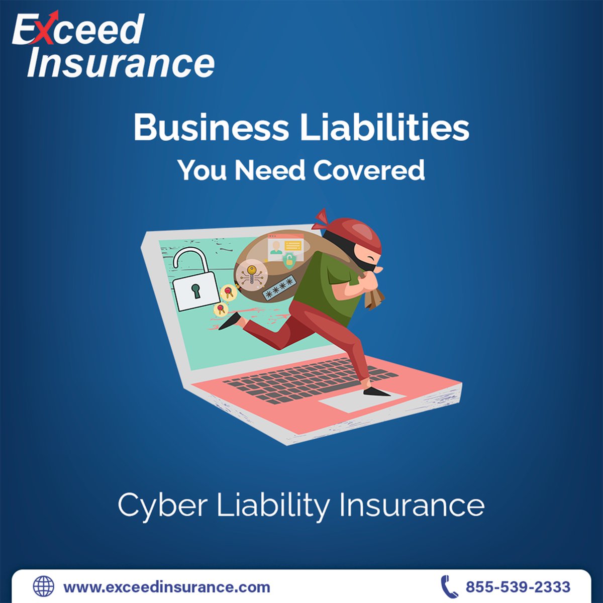ExceedInsAgy's tweet image. You never know when a liability will hit you with career-ending damages. Better to stay protected from all sides by getting #CyberLiabilityInsurance, #ProductLiabilityInsurance, and #CommercialLiabilityInsurance for your business. You can check them out at exceedinsurance.com/insurance-cove…