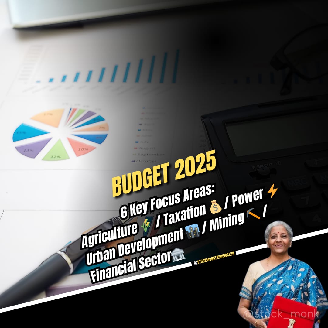 TStockmonk's tweet photo. 📊🚦Budget 2025 *key focusing areas*✅ Budget announcements!!📢!

#fm #financeminister #nirmalasitharaman #2025 #budget2025 #BudgetBreakdown https://t.co/6PSqlIdB1p