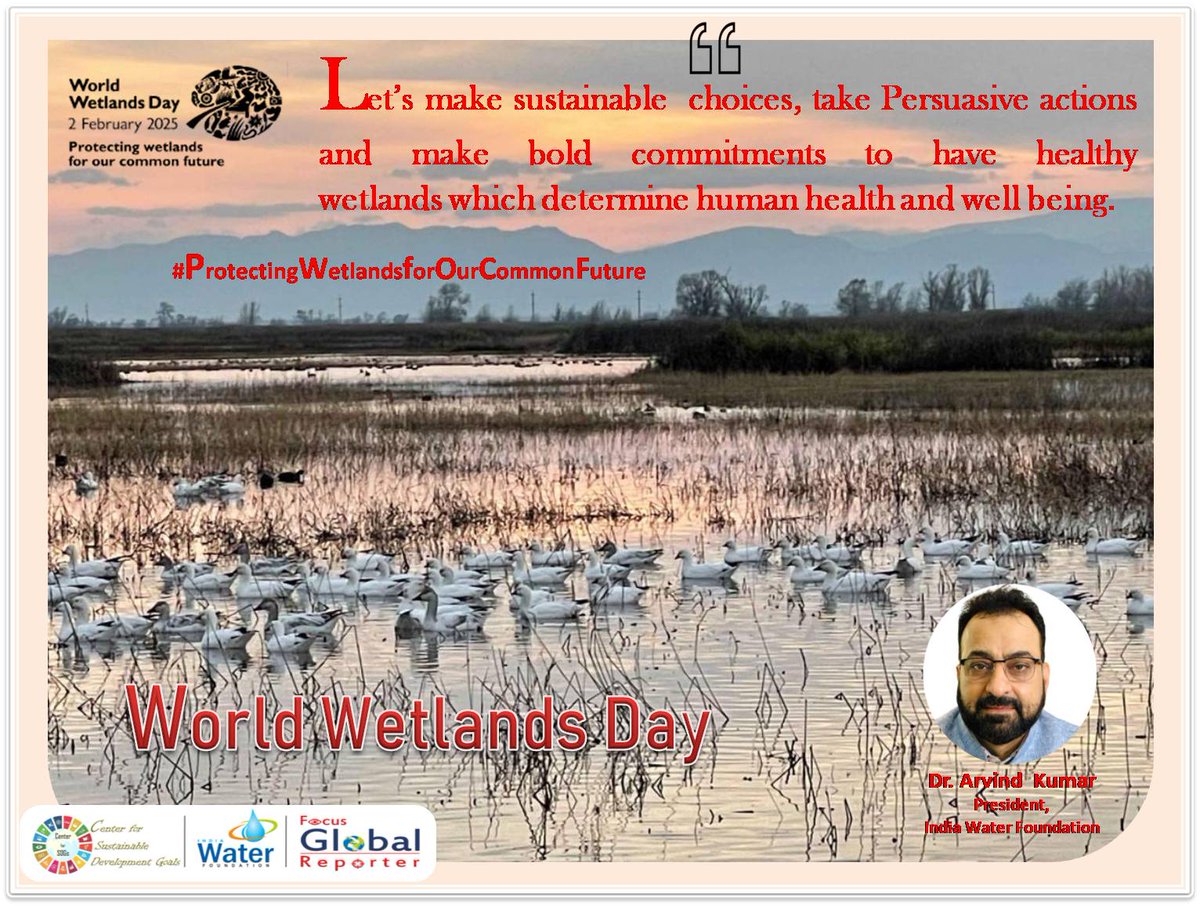 IndiaWaterFoun1's tweet photo. #worldwetlandsday2025 #wetlandsofindia #WetlandsMatter4ALL #wetlandsrestoration #mangroves #WeNeedWetlands #UNited4Land #ForNature #ActNow #ForNatureBasedSolutions #Water #Environment #ClimateChange #SDGs #ClimateAction #ecosystemservices #wetlandsandhumanwellbeing https://t.co/6OgUDSEj51