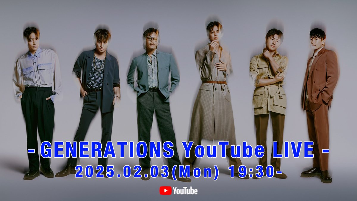 generationsfext's tweet photo. 2025.02.03 (Mon) Digital Release
" True or Doubt "
_________________

MUSIC LIVE PARTY
_________________

2025.02.03(Mon)
17:00- LINE VOOM
▶️ https://t.co/lgERPLaB8x

18:00- StationHead
🎧 https://t.co/mQv7Fxuxus

19:00- TikTok LIVE
♪ https://t.co/mIzRTQHhWn

19:30- YouTube LIVE
🎥 https://t.co/zMPIkqUbhN

#GENERATIONS
#TrueorDoubt
#GENE_ToD
