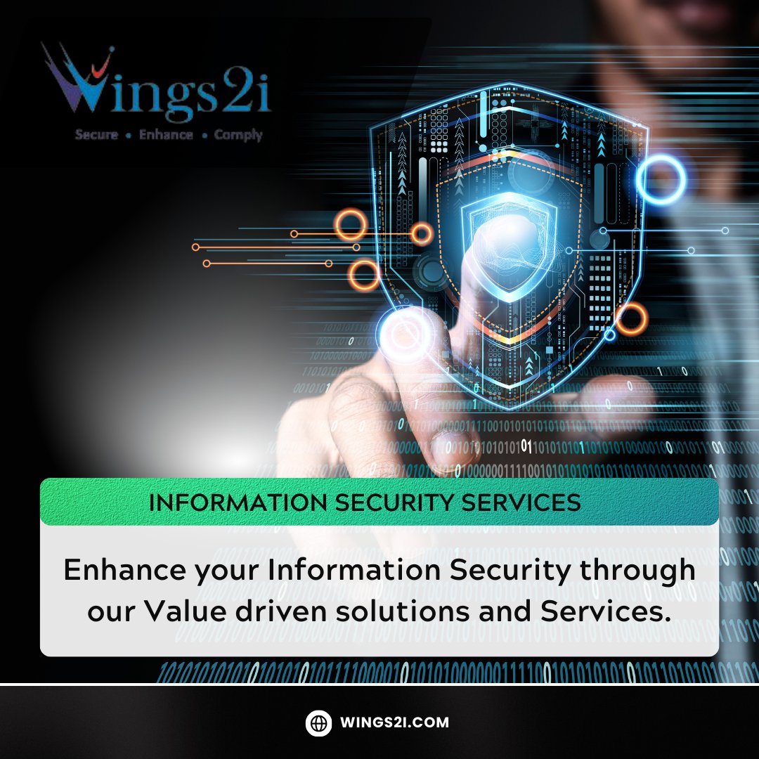Wings2i's tweet image. In today’s digital landscape, safeguarding your organization’s sensitive information is crucial. Wings2i offers value-driven Information Security Services tailored to protect your business against threats &amp;amp; ensure compliance with industry standards.

#InformationSecurity #Wings2i