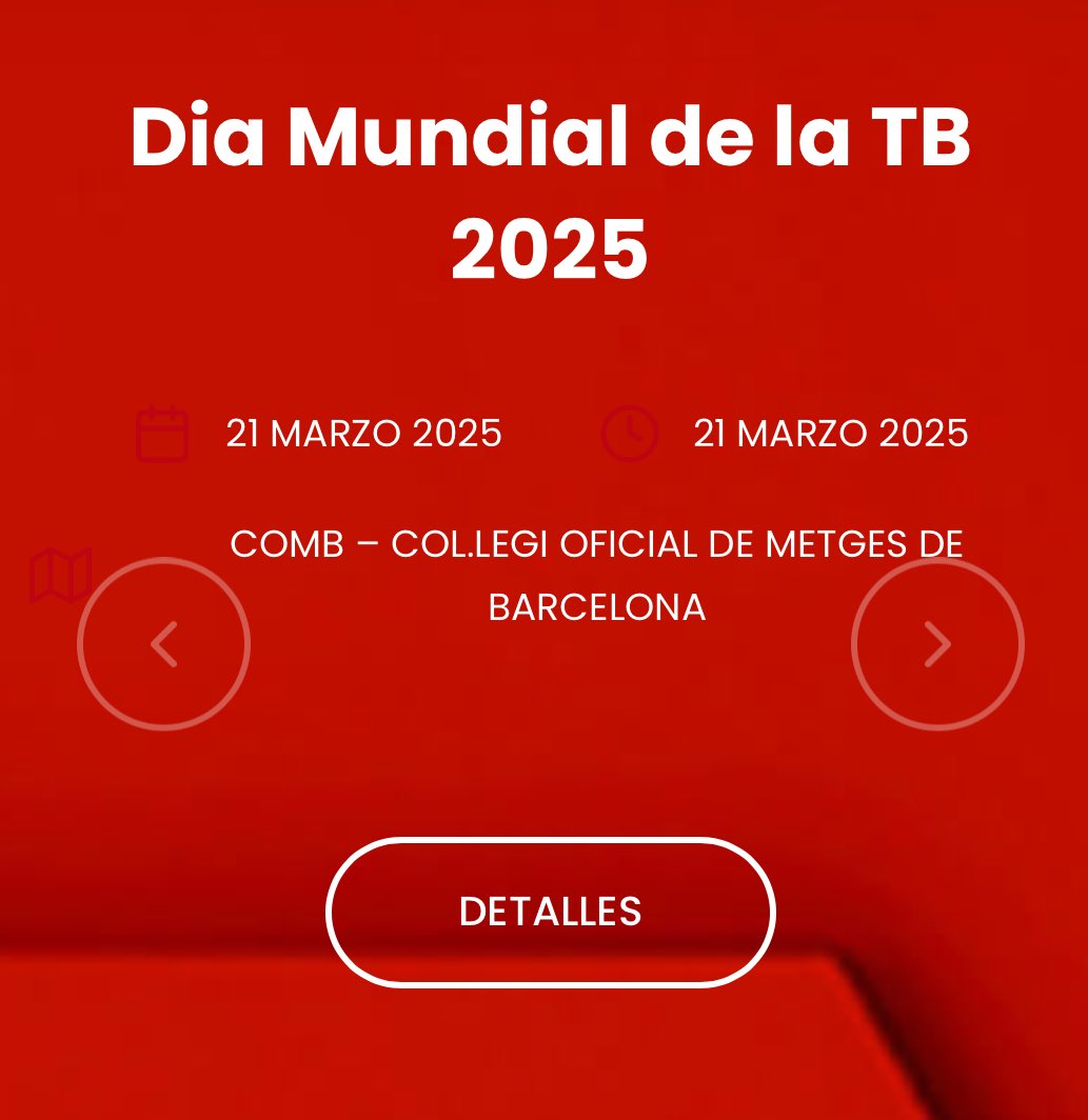 Jornada #DíaMundialTB en Barcelona, 21/3:

-Casos complicados
-Tesis premiadas
-Nuevo test cutáneo diagnóstico de ITL
-Gamificación para conocer TB

Programa e inscripciones presenciales o webinar: 
👉 uitb.cat

Traducción simultánea español/inglés

#WorldTBDay