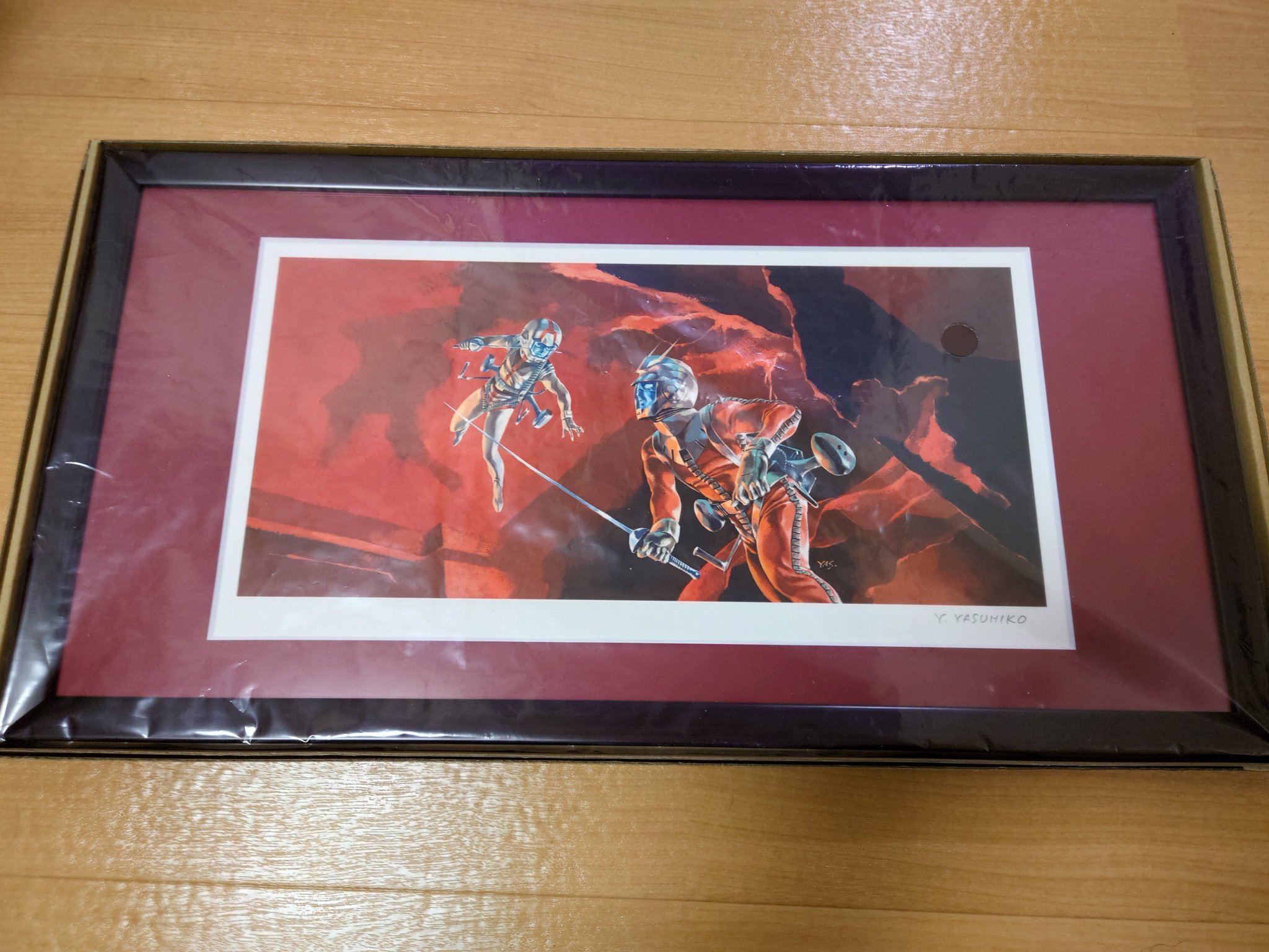 複製原画 機動戦士ガンダム アムロ & シャア 安彦良和 直筆サイン入り Amazon.co.jp: 機動戦士ガンダム THE ORIGIN展 シャア ＆ アムロ
