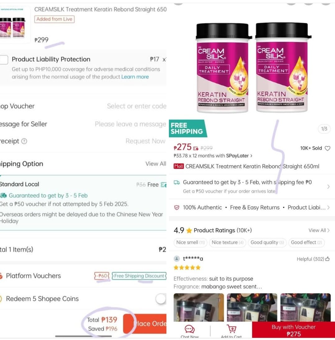 ShopexLazPH's tweet photo. P139 for 2 Creamsilk, 20% live voucher + P100 off shopeepay or spaylater ‼️
https://t.co/bZOA1G7kbM https://t.co/x3ri6dMUBl