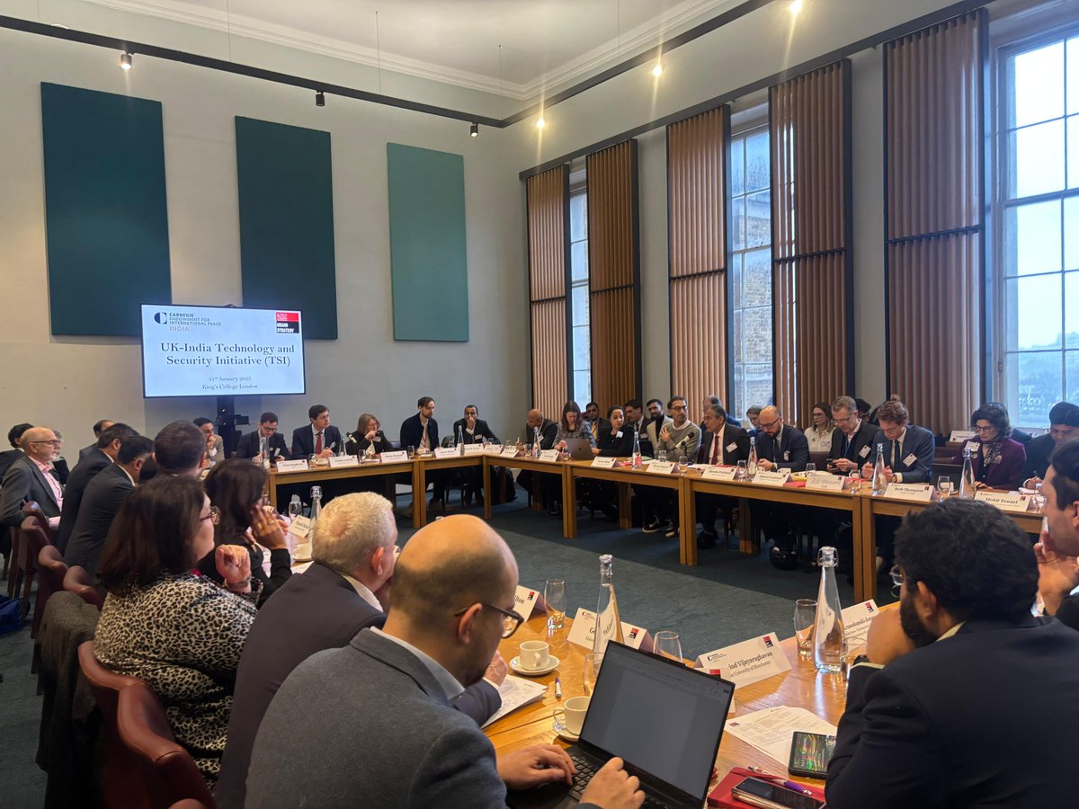 Carnegie India (@carnegieindia) on Twitter photo Carnegie India and Centre for Grand Strategy, King’s College London <a href="/KCL_CGS/">Centre for Grand Strategy</a> co-hosted a closed-door discussion on the India-U.K. Technology and Security Initiative (TSI) on January 31 in London. Carnegie India and Centre for Grand Strategy, King’s College London <a href="/KCL_CGS/">Centre for Grand Strategy</a> co-hosted a closed-door discussion on the India-U.K. Technology and Security Initiative (TSI) on January 31 in London.