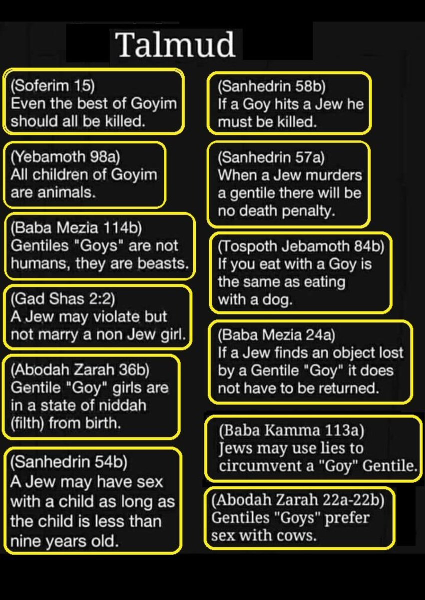 fredcuy1's tweet photo. @JillFBrown @pepedownunder We're being groomed to Talmud ✡️ law.... 
https://t.co/urWLVrpNd8 https://t.co/hqIK1y2sJ6