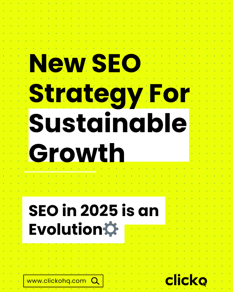 ClickoHQ's tweet photo. SEO is changing fast—are you keeping up?
In 2025, ranking on Google isn’t just about keywords! To stay ahead, businesses must focus on:

See threads.... https://t.co/pXgUBK5aeI