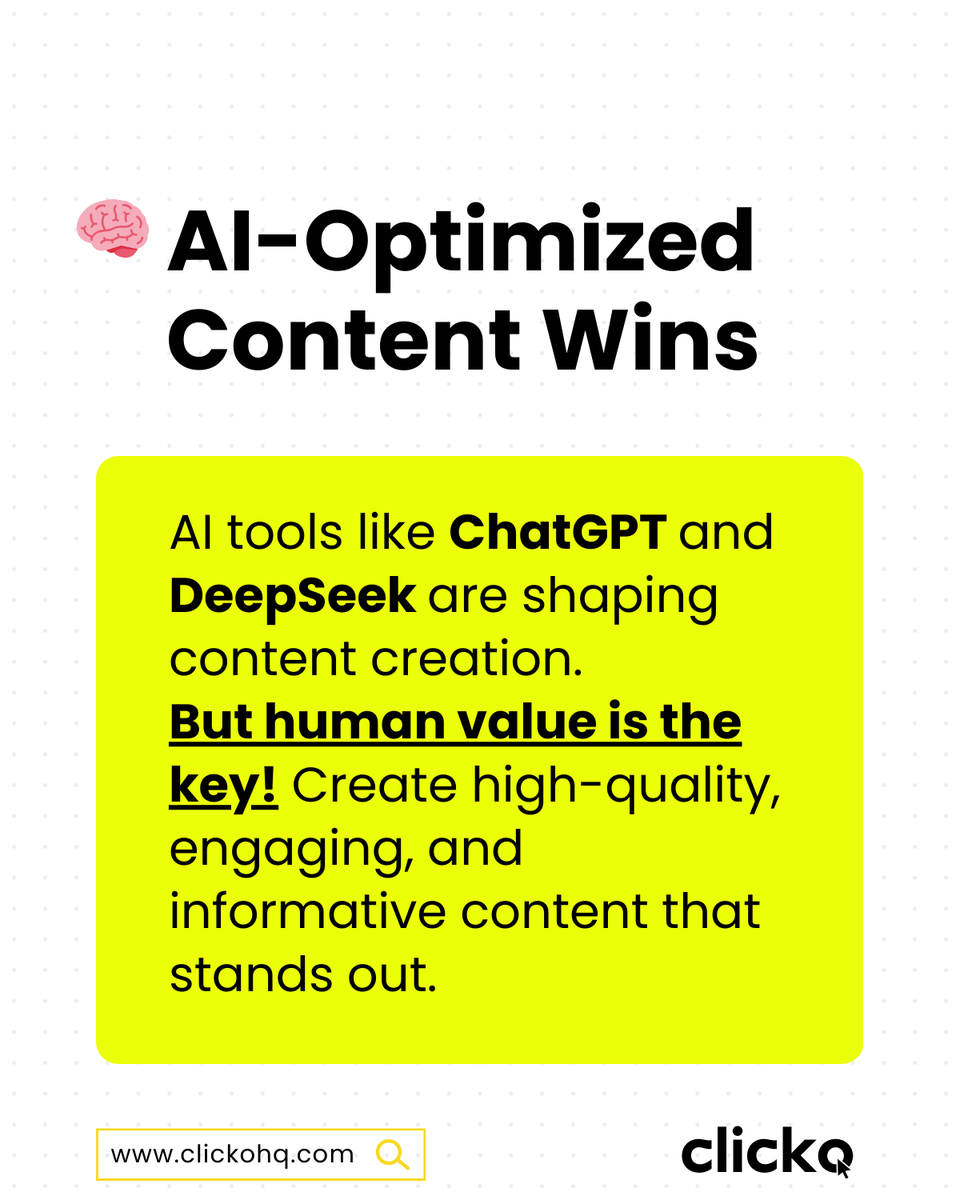 ClickoHQ's tweet photo. SEO is changing fast—are you keeping up?
In 2025, ranking on Google isn’t just about keywords! To stay ahead, businesses must focus on:

See threads.... https://t.co/pXgUBK5aeI