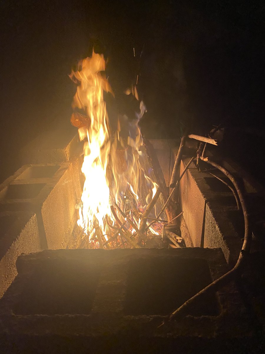 Out here doing what we do. Enjoying a bragging Friday night by the fire. So peaceful.