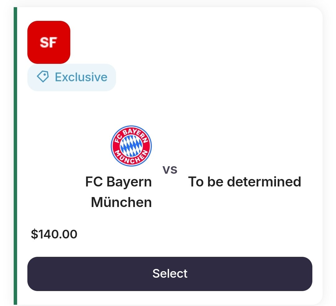 FansEvents_com's tweet photo. Bayern Munich has sent a new Club World Cup fans ticket code to its members via email, allowing them to purchase conditional tickets for the knockout stage at a much lower price than before. This pricing better reflects the preferential treatment that long-term fans of the team deserve.
#FIFACWC