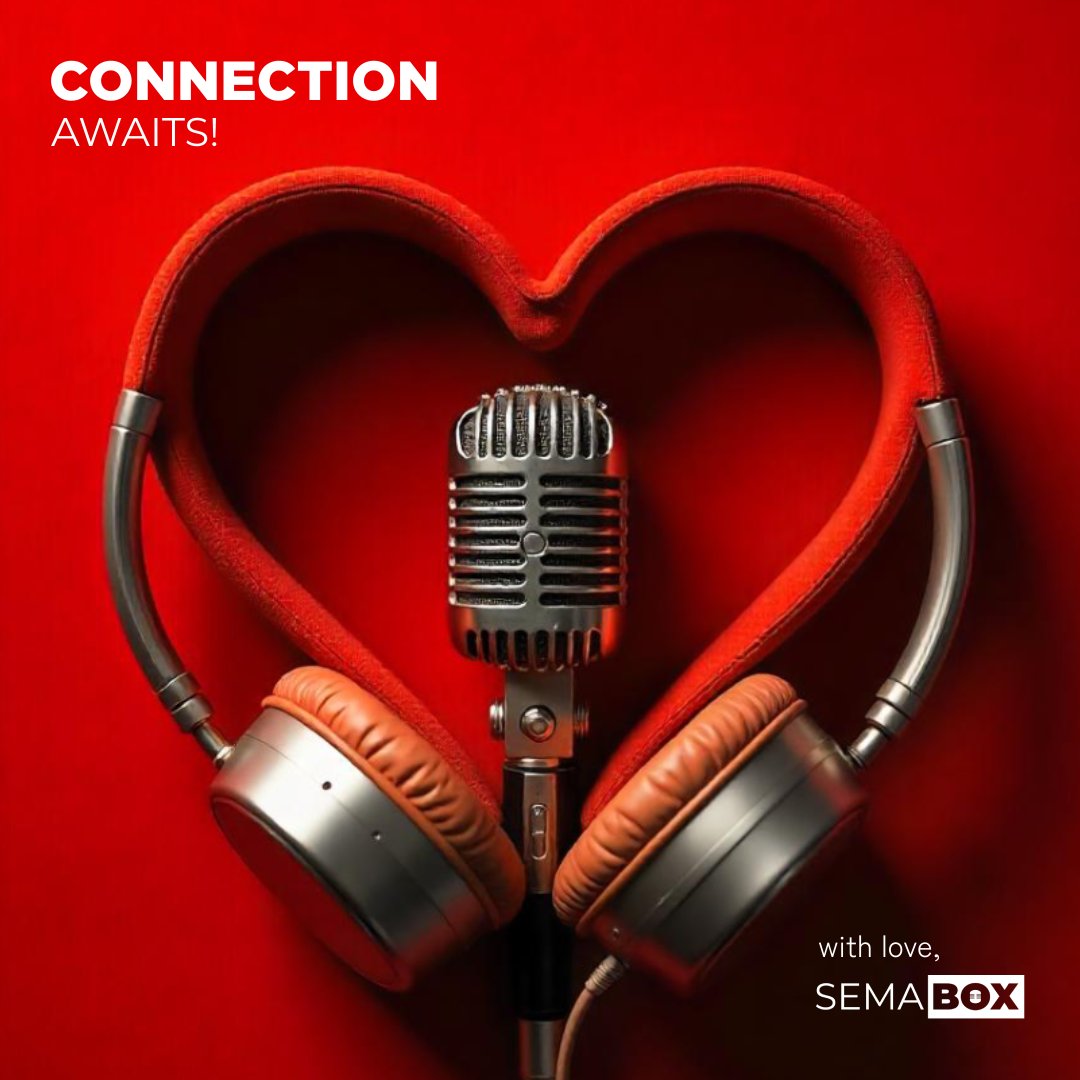 semabox's tweet photo. February is here, love is in the air! Just like a captivating podcast, love is all about making connections. So plug in, hit play, and let the tales bring us together. #LoveFueledFebruary #SemaBOXCreatorNetwork https://t.co/fgqMabrRKb
