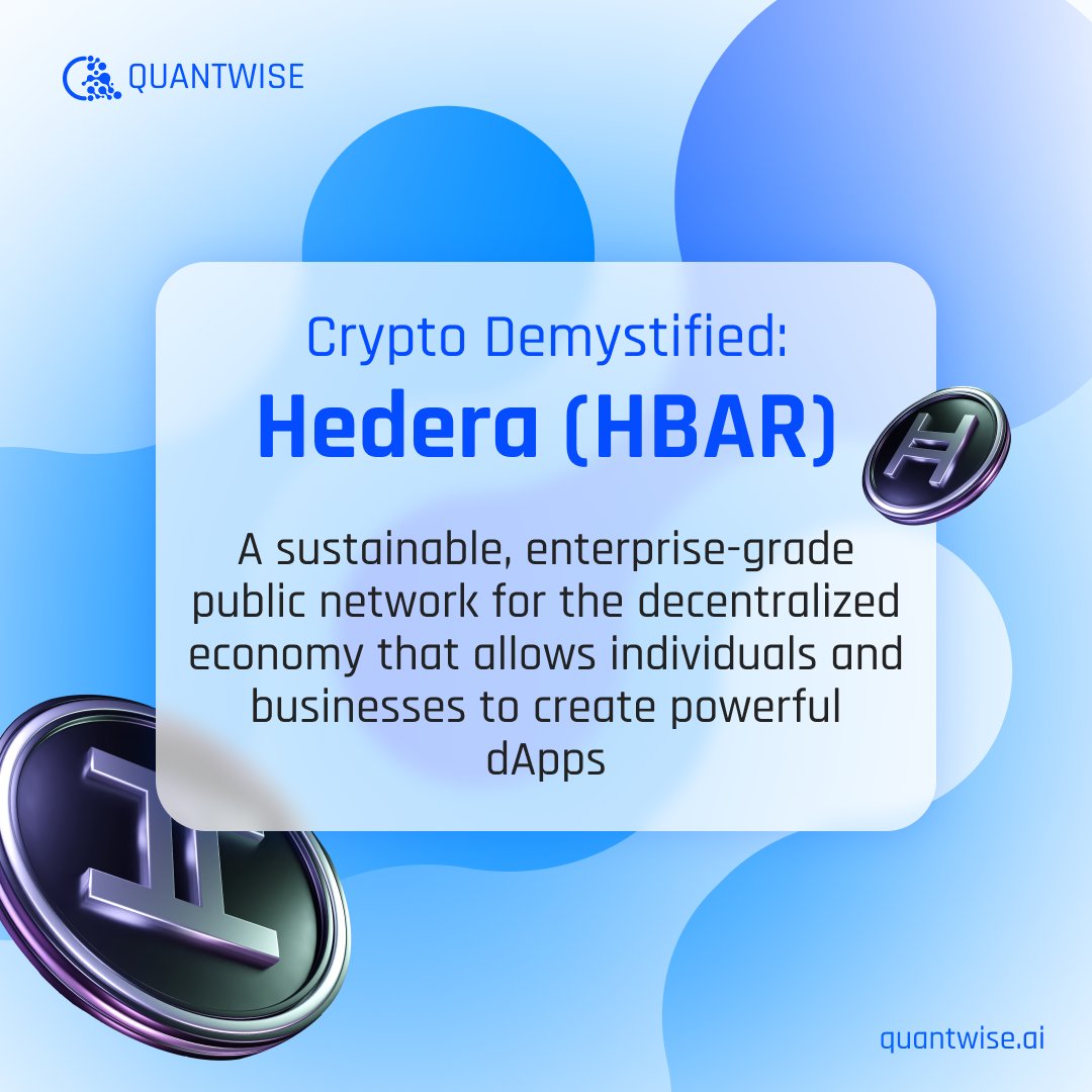quantwiseai's tweet image. 🌍 Hedera: The eco-friendly public network redefining decentralized innovation. From powering dApps to securing its network through staking, HBAR is paving the way for a smarter digital future. Ready to explore what makes Hedera unique? Swipe through! ➡️
#Hedera #HBAR…