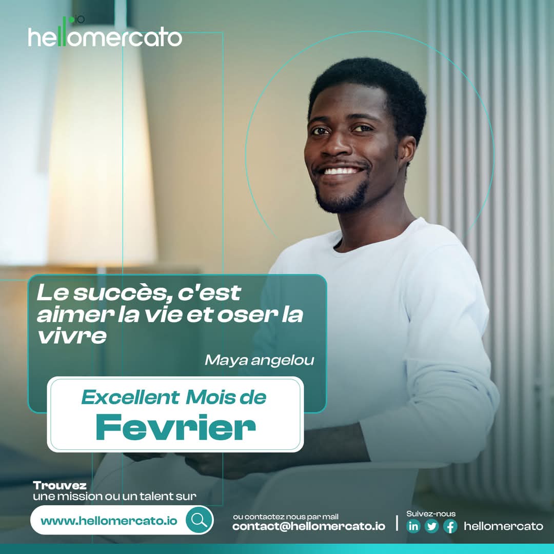 🚀 Nouveau mois, nouvelles connexions !

Freelances, entreprises, trouvez la mission ou le talent idéal sur Hellomercato. 
Ensemble, créons de belles réussites ! 💼✨

#Freelance 
#Opportunités
#Entreprises 
#Hellomercato
#Caparledev