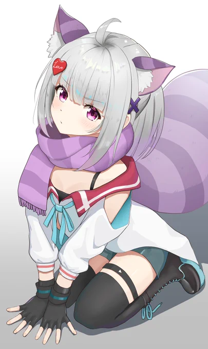 警戒心強めなチェシャ実さん#萌実#MoemiART 