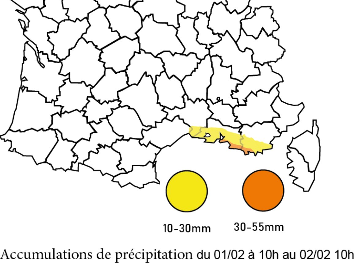 VigipreventionM's tweet image. 🌧️{#Pluie}
De nouveaux #orages sont prévus sur la Côte d'#Azur, provenant de la #Méditerranée. Ces #intempéries apporteront plusieurs épisodes pluvio-orageux de faible intensité. Le #littoral a déjà été touché par des #précipitations importantes ces derniers jours en raison de la