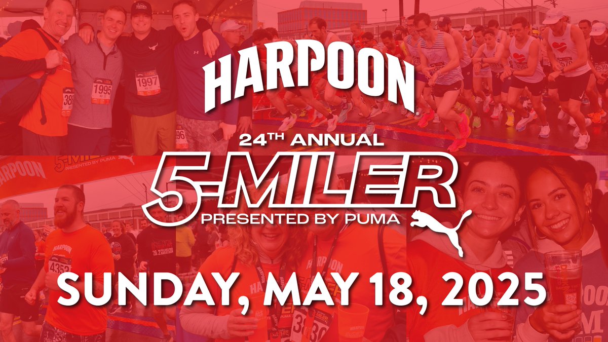 Just a few days to go until the Harpoon 5 Miler's registration is open!
Join us for the 24th annual <a href="/harpoonbrewery/">Harpoon Brewery</a>  Harpoon 5 Miler on Sunday, May 18th.
Registration opens on Monday, February 3rd at 11:00 am.
harpoon5miler.com
 #StepUpToCureALS #harpoonbrewery #puma