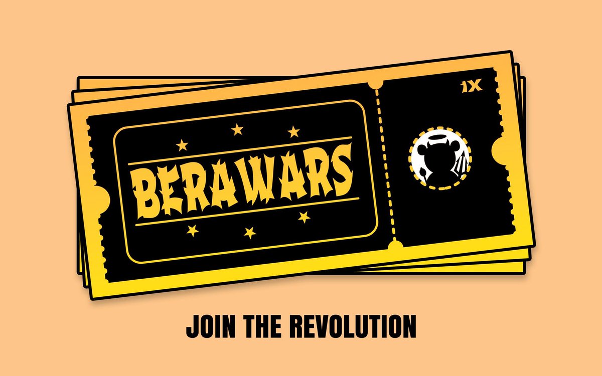 berawars's tweet image. Introducing Berawars Ticket🐻⚔️ 

Awarded to members of each Clan ( 1x mint )

Still taking entries
⚔️ Apply : Berawarsnft.xyz

⚔️ over 1,000 Entries so far , Winners for week 1 would be announced in 24hrs 

⚔️ Retweet and comment Eth address