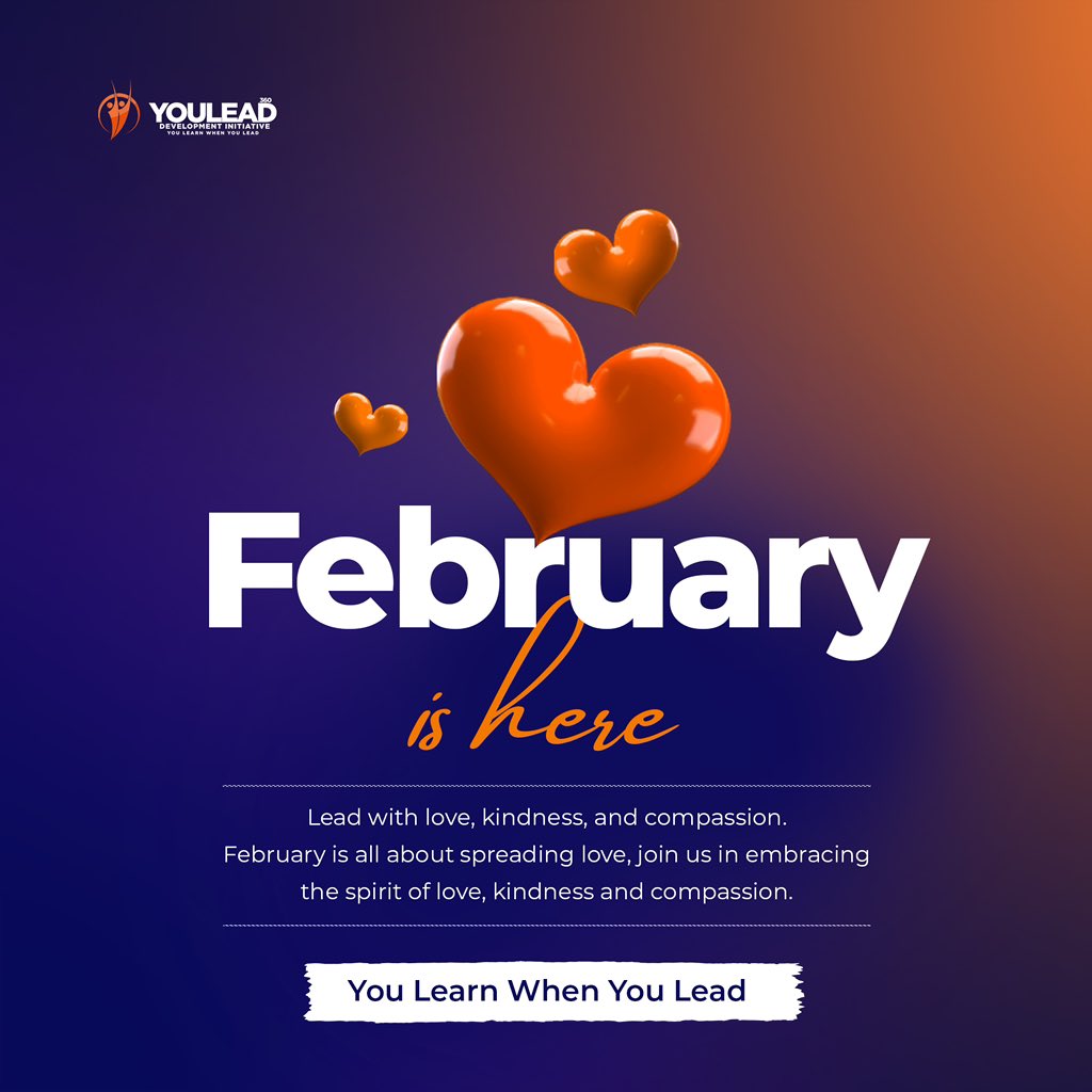 Happy New Month! 

While January often carries the weight of expectations, February’s warmth awakens.

May this month empower young leaders to embody love, kindness, empathy and compassion.

Wishing you a February filled with beautiful moments!