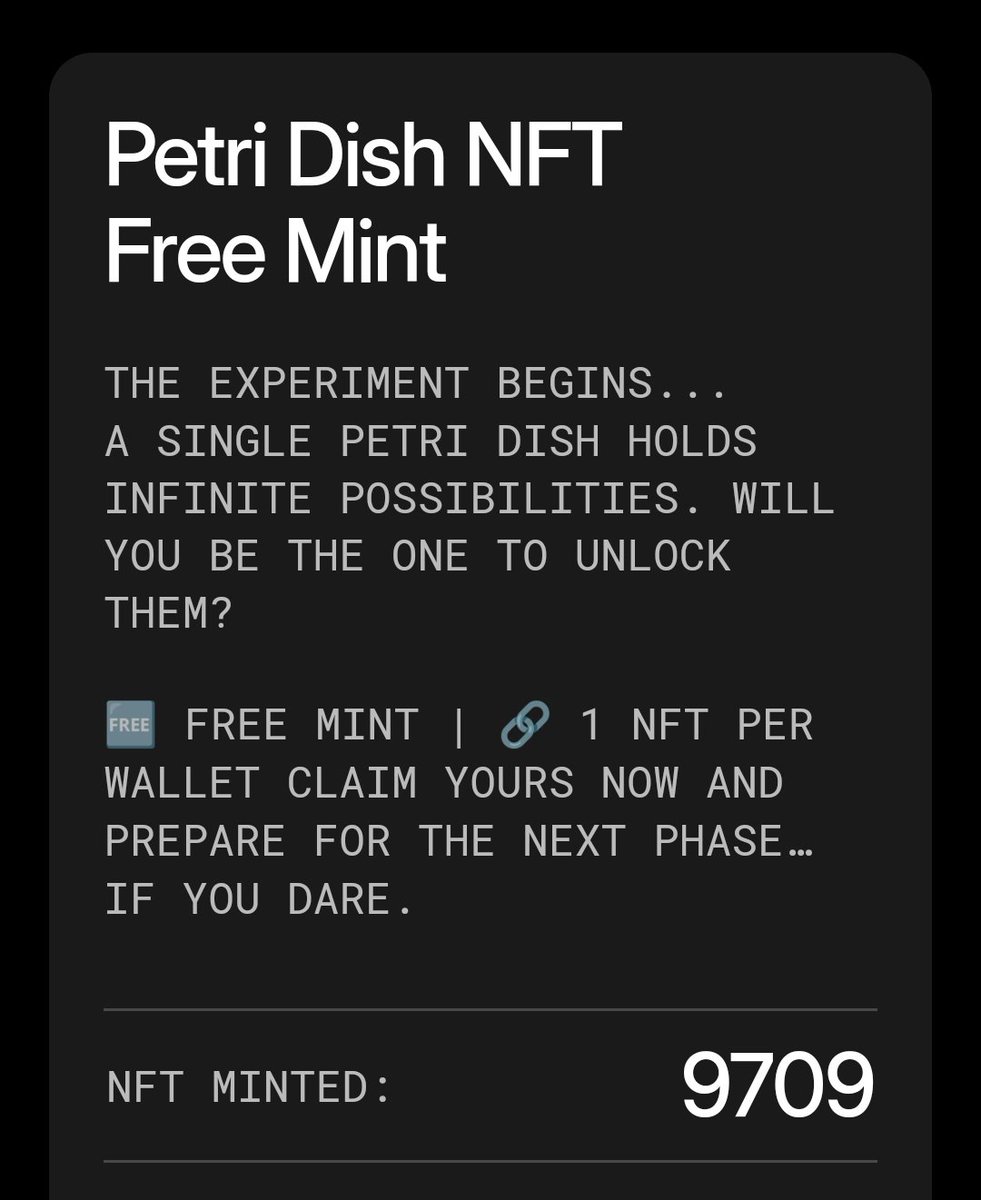 airdrop__spot's tweet photo. Mint #Haust Network #PetriDishNFT
Free mint, it's on Haust testnet
https://t.co/qgY20WJsAl
Claim faucet from the mint page
I already made a video on Haust network testnet, we'll have the tutorial next week Monday by God's grace
#Testnet #testnetguide #Airdrops #freeairdrop https://t.co/t8CVcvFVIg