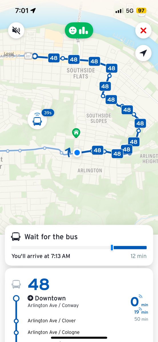 kylieschy's tweet photo. @PghTransitCare why did the bus this morning go a completely different route? It never passed my stop and went down 18th street instead? https://t.co/Xn6VXlNjRp