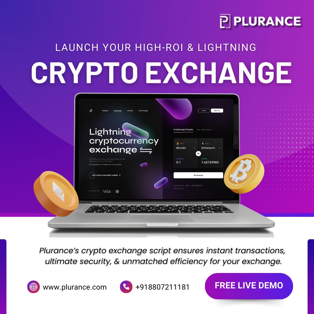 plurancetech's tweet image. #Plurance's #Cryptocurrencyexchangescript equipped with advanced features and tools facilitates for launching your #cryptoexchange at an affordable cost.
Free live demo - plurance.com/cryptocurrency…
#cryptocurrency #bitcoinexchangescript #cryptoexchangescript #blockchain #USA
#UK