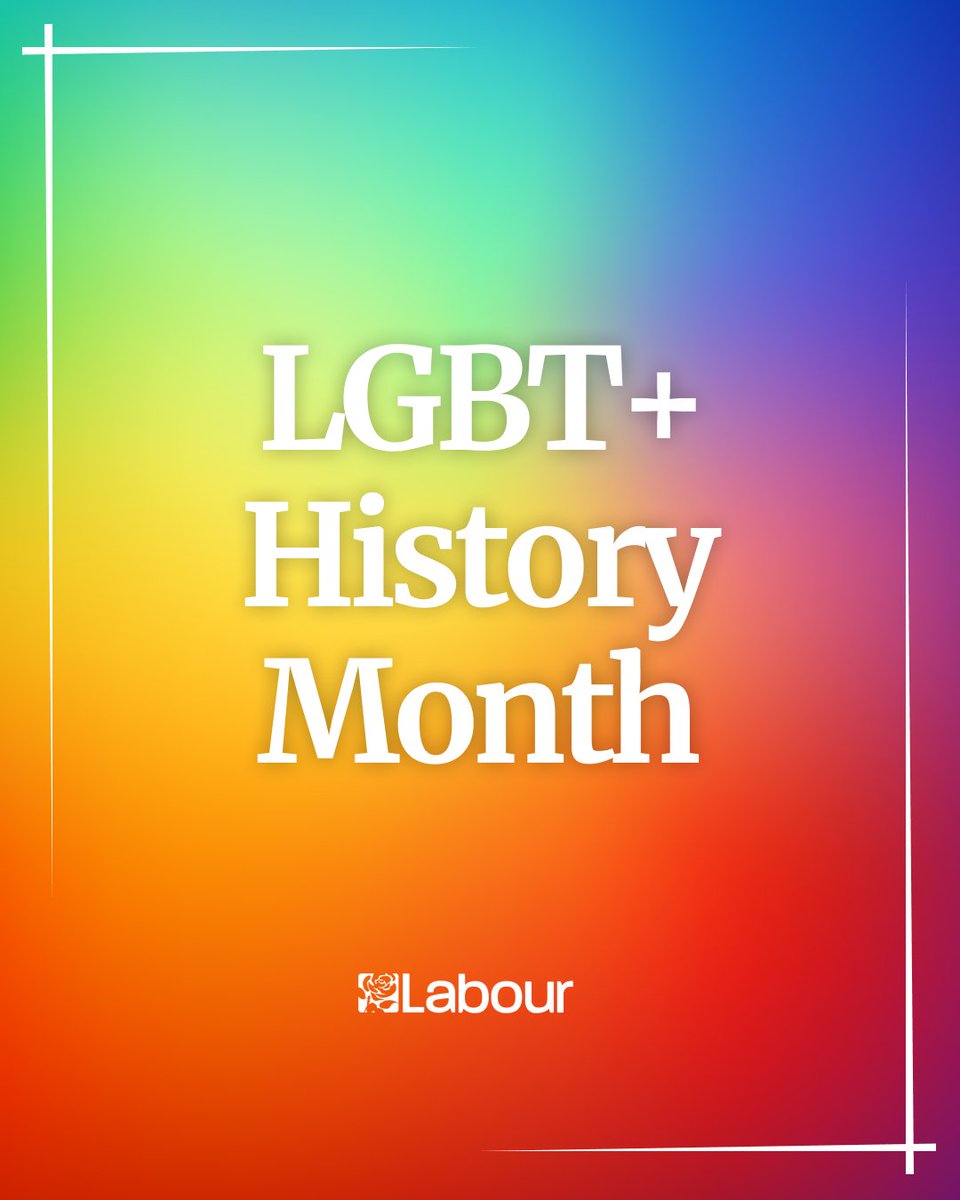 UKLabour's tweet image. During LGBT+ History Month, we celebrate the heritage and contribution of LGBT+ communities across the UK and the world.

Labour will always stand with LGBT+ people.