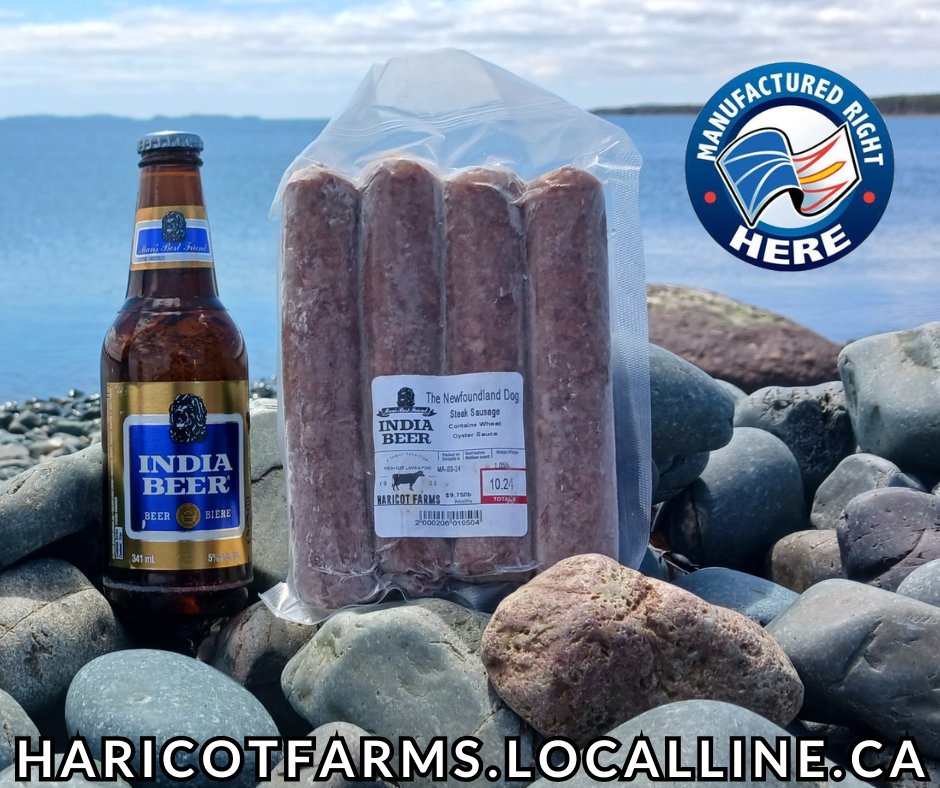 HaricotFarms's tweet photo. The merger of two local products.
The Nfld Dog - all beef sausage made with India Beer and 100% beef.
Brewed and raised right here
Pre order for pick up next Saturday Feb 8 @sjfmnl
https://t.co/xtnAS1ii9T
#suportlocal https://t.co/ZWEATW6B3X