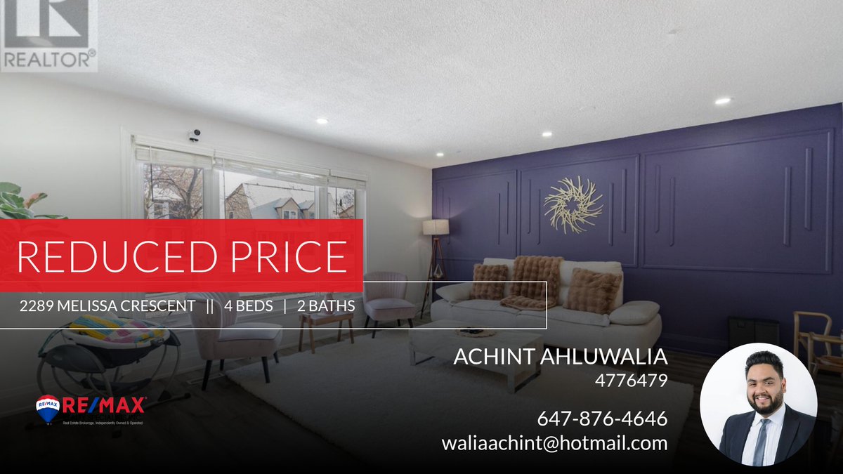 AchintW's tweet photo. 📍 Reduced Price 📍 This recently reduced home at 2289 Melissa Crescent in Burlington (brant Hills) won't last long, so, don't wait to set up a showing! Reach out here or at 647-876-4646 for more information!

Achint Ahluw... https://t.co/dHQuQaAvwY https://t.co/CZYafGpRgM