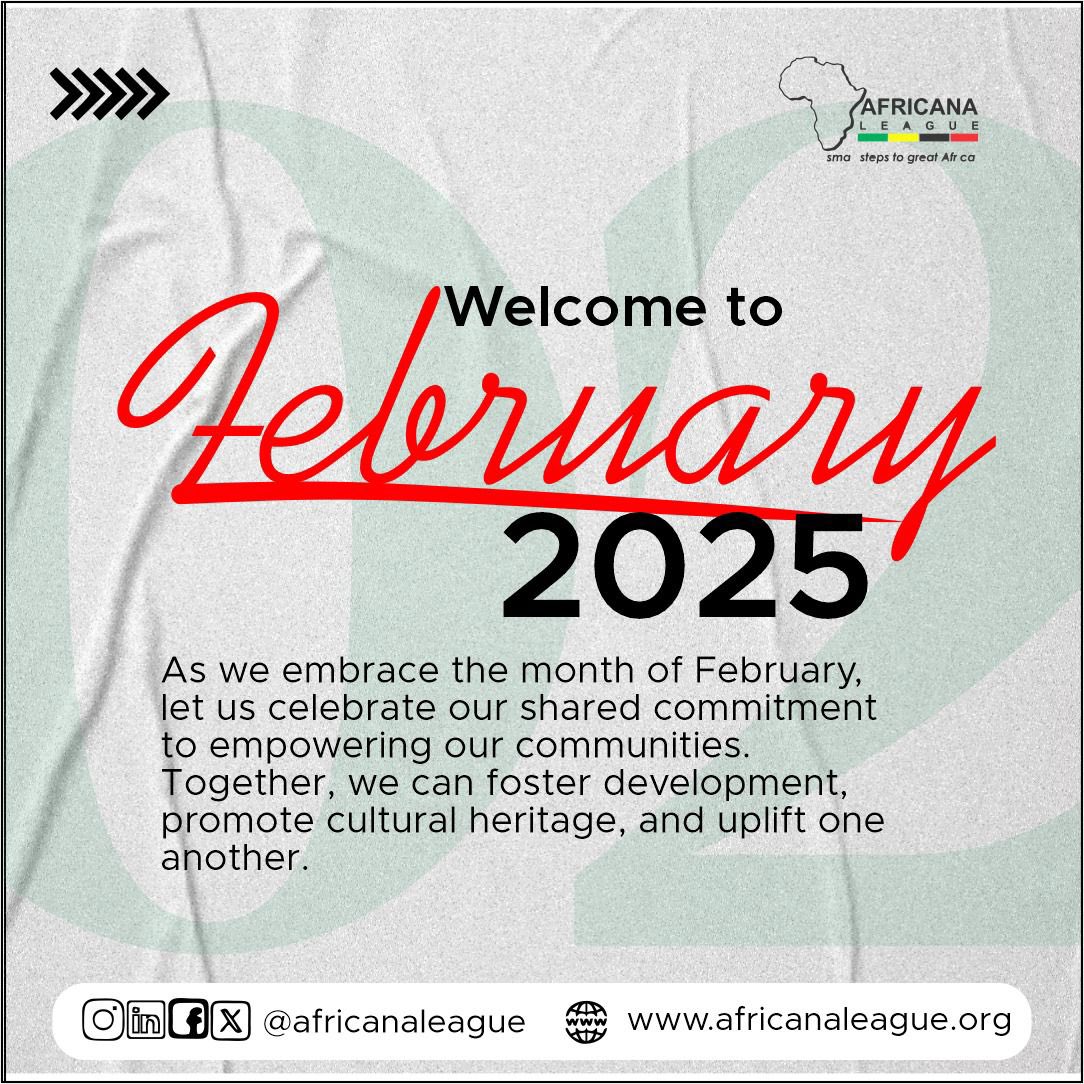 AfricanaLeague's tweet image. Welcome February with Africana League! This month, let’s celebrate our shared commitment to empowering African youth and communities. 

Join us in making a difference! 💪🏾❤️ 

#AfricanaLeague #februaryfocus #newmonth #communityempowerment #civicleadership #civicleadershipclub