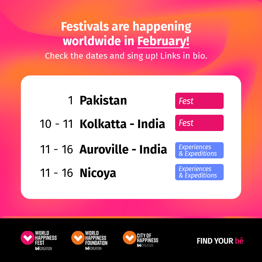 The World Happiness Fest is the world’s largest and most diverse forum committed to advancing happiness, well-being, and social impact. 

🎟️ Get your ticket now: l8r.it/DiqT