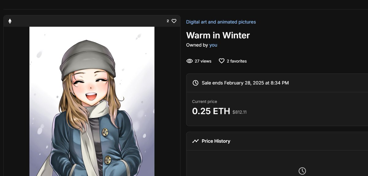 The warm in winter by The Punix 
Only at Opensea! 
opensea.io/assets/ethereu…
#NFT #NFTs #NFTcollector #ETH