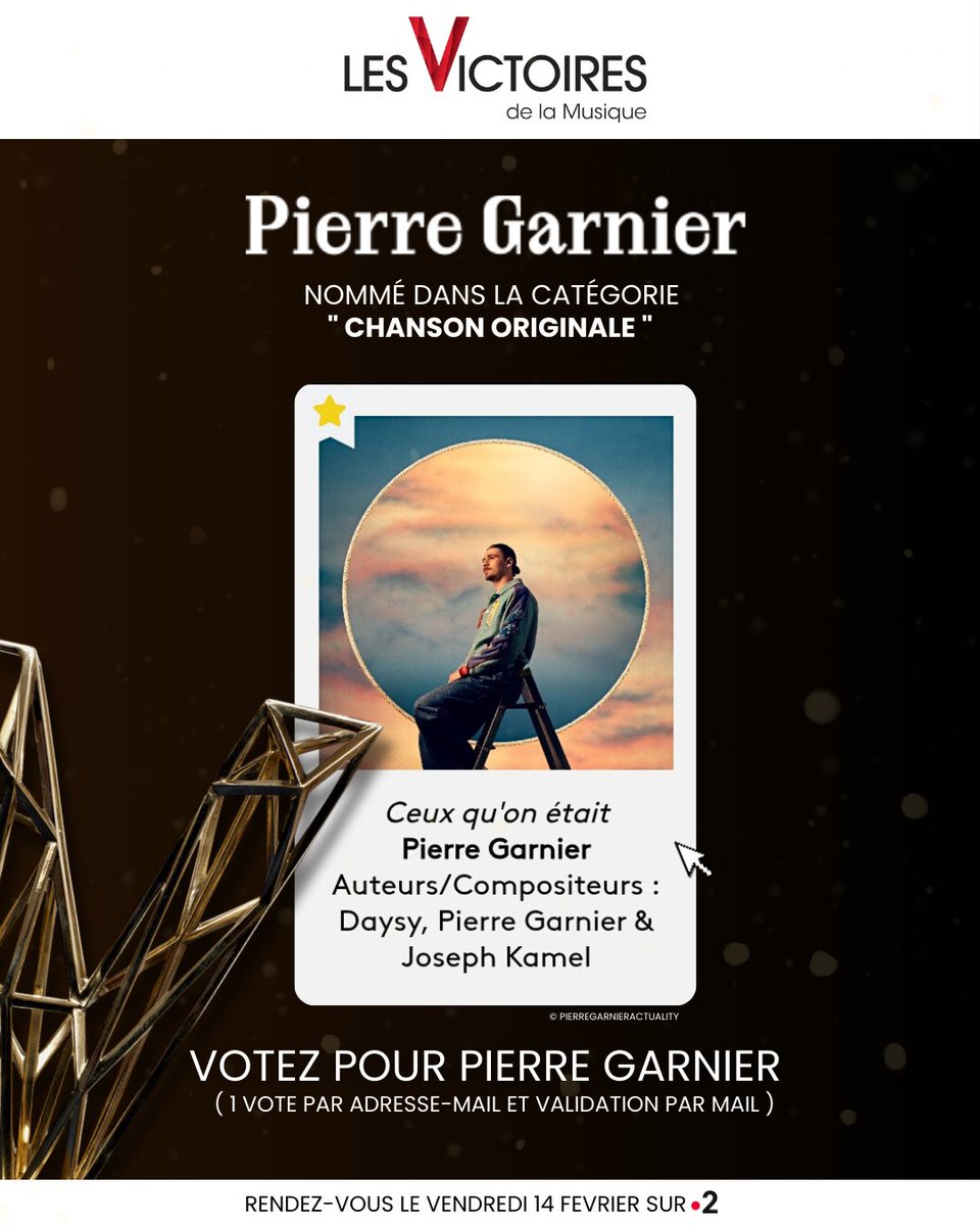 adbrtn_'s tweet photo. 🏆 Votez pour Pierre Garnier nommé
pour les Fnac spectacles awards 2025 :
🔗https://t.co/vUT83lxufL
Pour les Victoires de la Musique :
🔗https://t.co/6SlvanKNxL
#PierreGarnier #Fnacspectaclesawards
#lesvictoires https://t.co/Ym019ptXw0