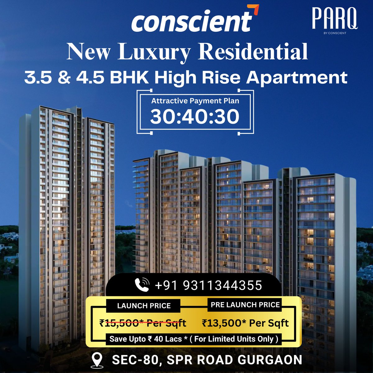 landdiscoveries's tweet image. 🏙 Luxury Living at SPR Road, Sector 80, Gurgaon
🏢 3.5/4.5 BHK Apartments Starting at ₹2.69 Cr Onwards!*

📞 Contact: +91 9311344355

#RealEstate #ConscientParq2 #GurgaonRealEstate  #DwarkaExpressway   #landdiscoveries