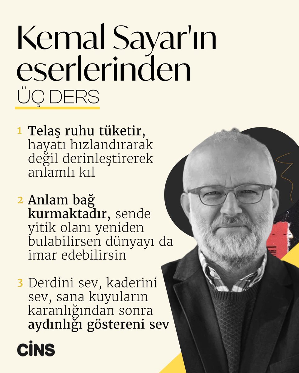 CinsDergi's tweet photo. Psikiyatr, şair ve yazar Kemal Sayar'ın eserlerinden kesinlikle kaydetmeniz gereken üç değerli öğüt 📌 https://t.co/kwmAp473eL