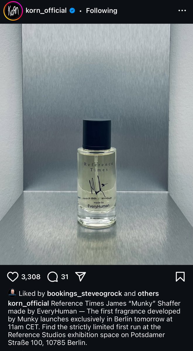 SteveOGRock's tweet photo. @Korn have a fragrance now?

I wonder why they didn’t call it “Reek On A Leash” 😅

#korn #metal #numetal https://t.co/E7AKEj1rwS