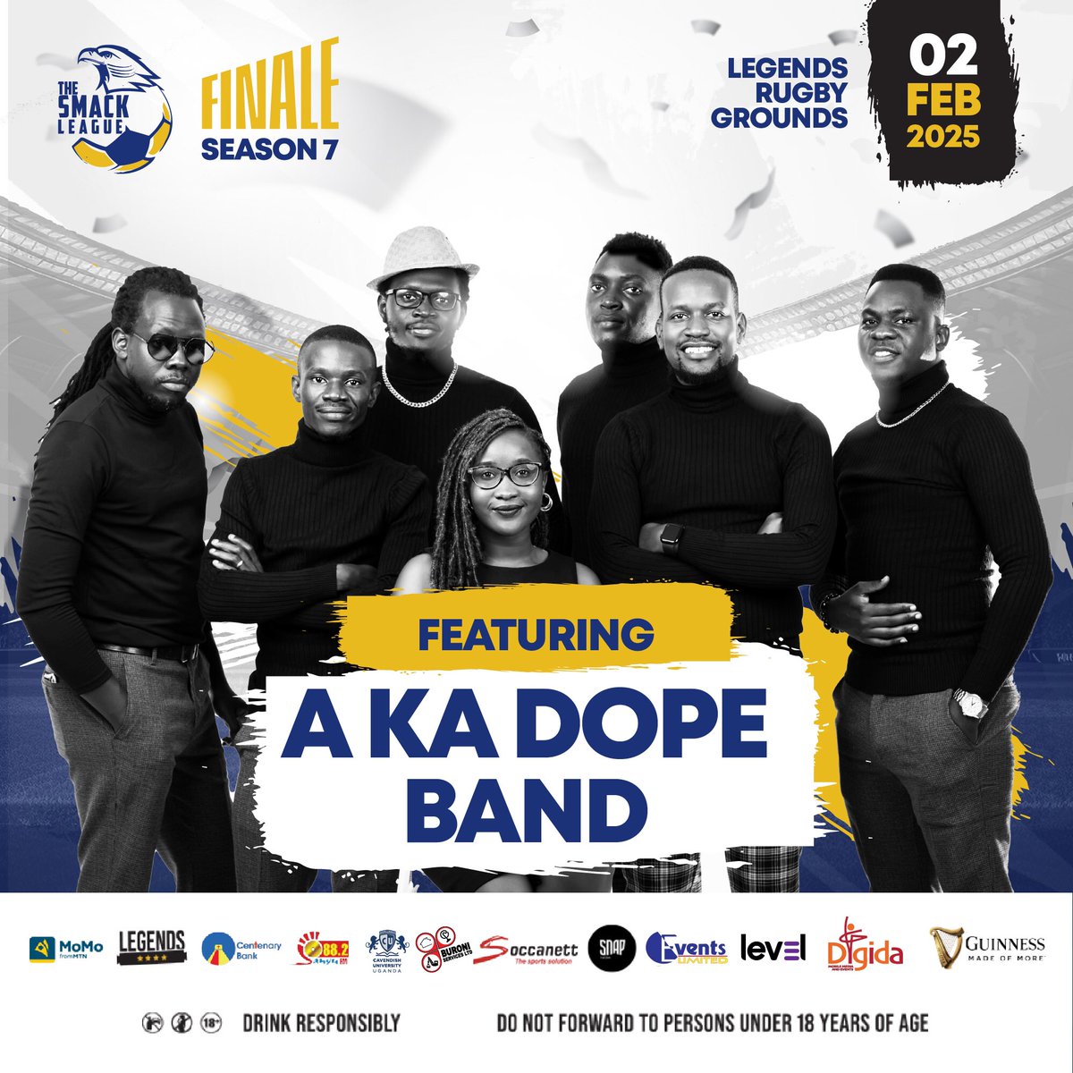 AKA DOPE BAND will be performing all your favorite jams live tomorrow at #TSL7FINALE.🥁

#BlackShinesBrightest | #TSL7