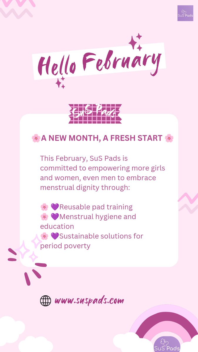 Happy New Month! As we welcome this new beginning, let’s commit to breaking the stigma surrounding menstruation and emphasizing the importance of menstrual hygiene. A healthy period is the foundation of a healthy life! 

#MenstrualHealth #PeriodPositivity #Empowerment #Awareness