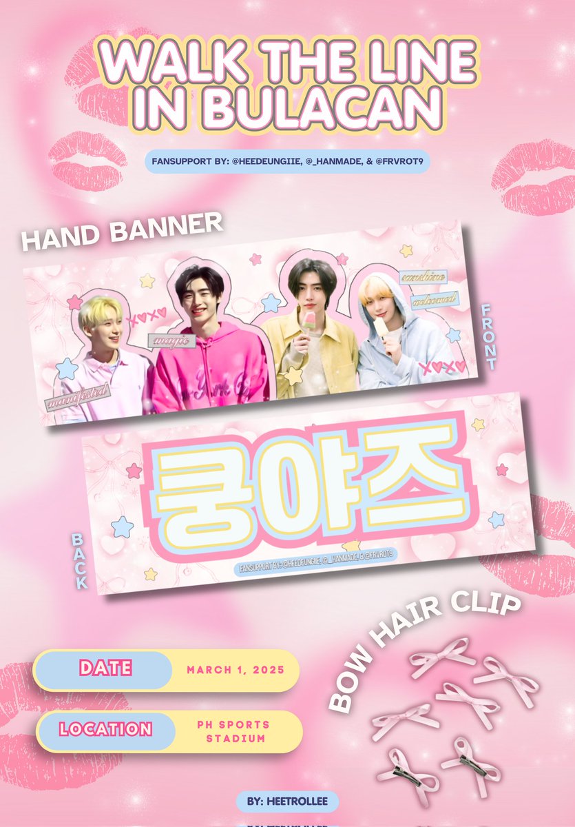 heedeungiie's tweet photo. 🎀 . . walk the line in bulacan . . 🎀
𓏲 fan support by @heedeungiie , @frvrot9 &amp; @_hanmade .ᐟ
 
  𐙚  mbf ( for update ), like &amp; rt 
  𐙚  1:1 ratio | trade on d-day .ᐟ
  𐙚  open for donation, just dm me 🙌🏼
  
🌸 . . see u engenes .ᐟ

#KUNGYAZ #WALKTHELINE_IN_BULACAN https://t.co/9woTOfaami