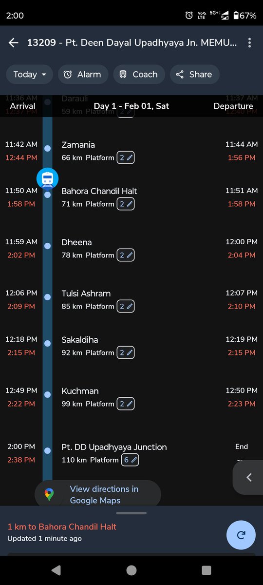 sanir87's tweet photo. @AshwiniVaishnaw @ECRlyHJP @DRM_DDU this (13209) train is standing here more than 1 hr and  I am going to catch the bus from varanashi, but in this situation I could't .
Who is responsible for the delay and will bear costs of leaving another connecting journey due to delay. https://t.co/CZMQyW6NQ7