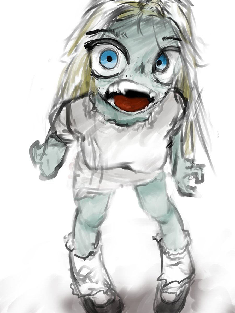 Poooteeechi's tweet photo. ゾンビ #イラスト https://t.co/ZUgpCT64FL