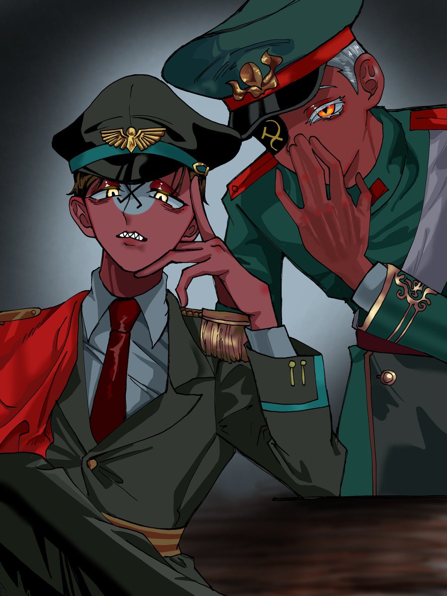 countryhumansri's tweet photo. ヒソヒソ話🤫

#CountryHumans #countryhumansthirdreich #countryhumansUSSR #ussrnazi 
#カントリーヒューマンズ https://t.co/MWOSLIWQz3