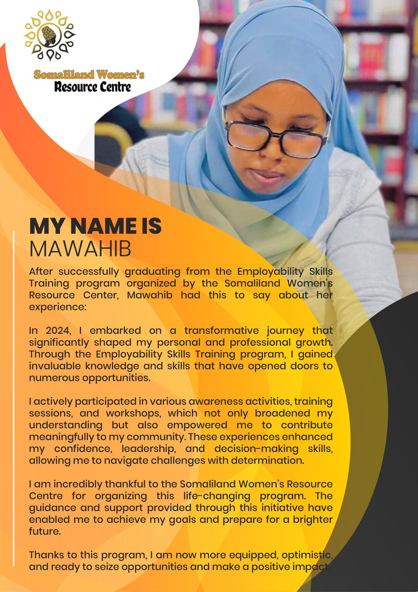 Meet Our Alumna: Mawahib
We are proud to celebrate Mawahib, a graduate of our Employability Skills Training program. She is now an intern at the Ministry of Employment, Social Affairs, and Family, contributing to positive change with her leadership and community engagement skill