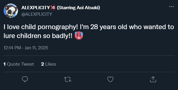 BG_Return's tweet photo. Um excuse me @ALEXPLICITY, but... WHAT THE FUCK IS WRONG WITH YOU?! ๐
#boycottalexplicity #antialexplicity #SonicTheHedgehog #klonoa #drama #exposed #callout #antipedophilia #beware https://t.co/fdW7DEx5KD
