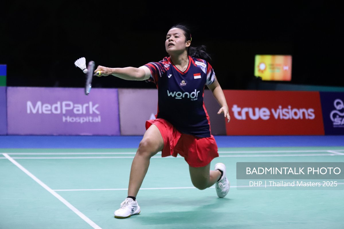 BadmintonTalk's tweet photo. YESS!! FINAL WORLD TOUR SERIES PERTAMA UNTUK KOMANG

#BadmintalkPhoto #ThailandMasters2025 https://t.co/tJCgO9WJGv
