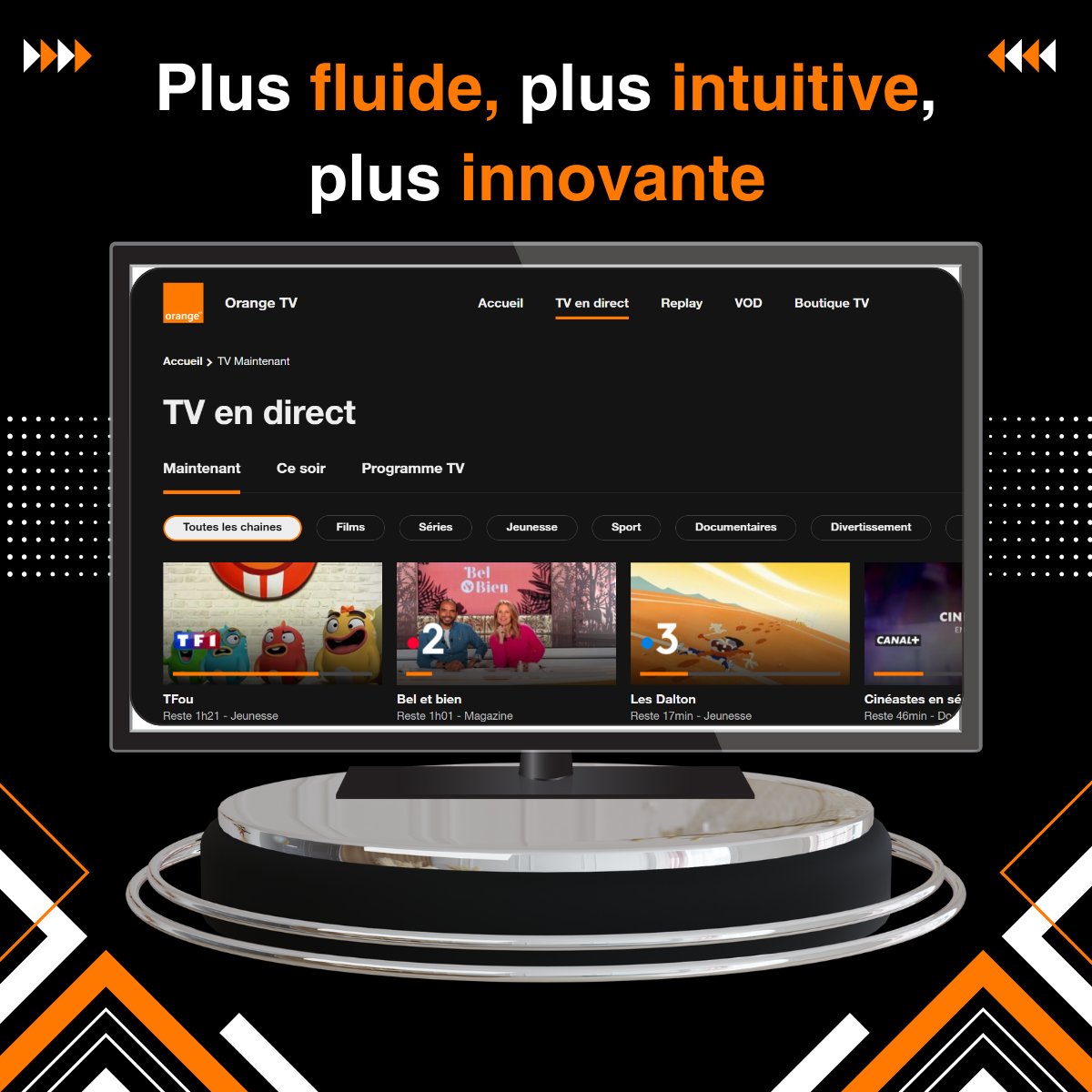📺 Votre TV, mais en mieux ! Chez Orange, nous lançons une nouvelle interface webTV : plus fluide, intuitive et accessible sur tous vos écrans. Bravo aux équipes ! 👉 tv.orange.fr