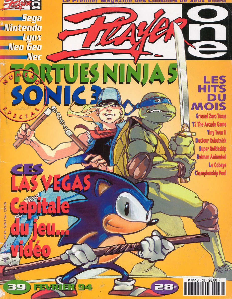 AllmightoFranky's tweet image. #Nostalgeek,bienvenue petit mois de février,du coup un #PlayerOne de février 1994,le n°39!La couv,l&apos;édito,le sommaire et la pub #ScoreGames! #retro #retrogaming #oldschool #80s #90s 1/5