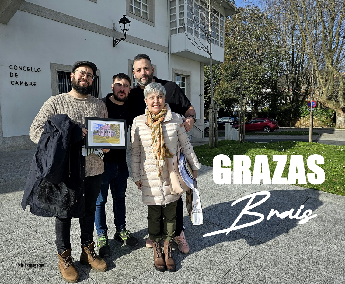 GRAZAS BRAIS!

O pleno de xaneiro foi o último do noso compañeiro Brais Cubeiro, que emprende novos camiños na vida... pero seguirá por sempre vencellado ao Bloque e a Cambre.

Achégamoslle un pequeno detalle, obra de Marité, para unha grande persoa. Grazas Brais!