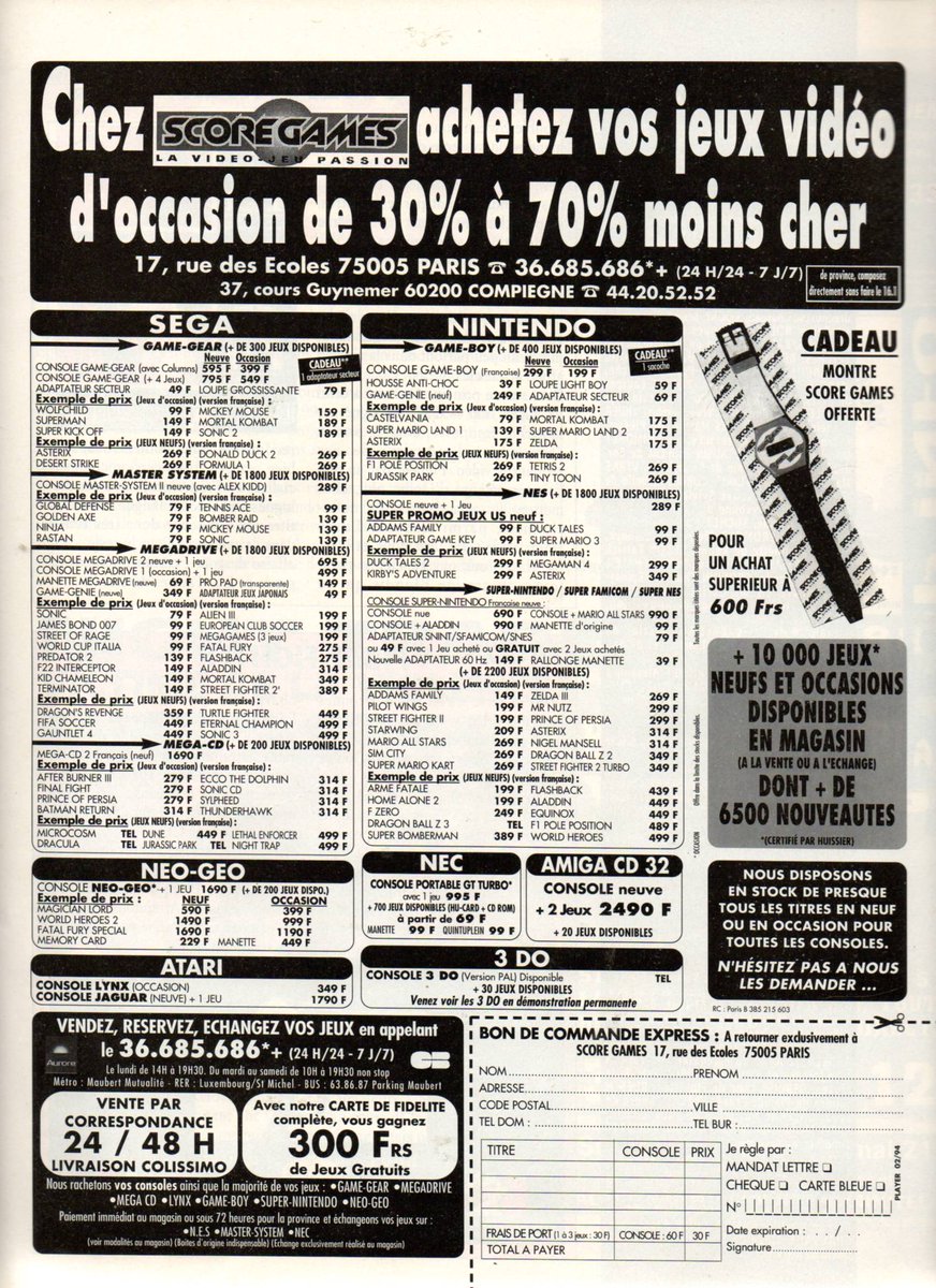 AllmightoFranky's tweet image. #Nostalgeek,bienvenue petit mois de février,du coup un #PlayerOne de février 1994,le n°39!La couv,l&apos;édito,le sommaire et la pub #ScoreGames! #retro #retrogaming #oldschool #80s #90s 1/5